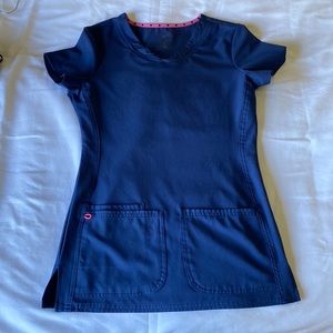 Womens scrub shirt and cuffed bottoms